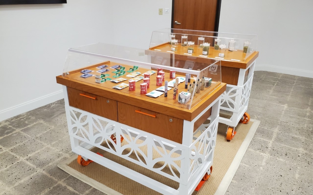 Caramor Cannabis Rolling Display Units in Puerto Rico