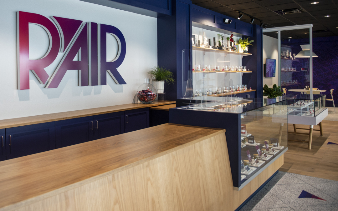 Handcrafted Point-Of-Sale Counter For Rair Cannabis in Bay City, Michigan
