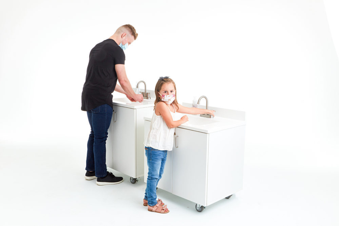 Portable Handwashing Station Heights for Adults and Children