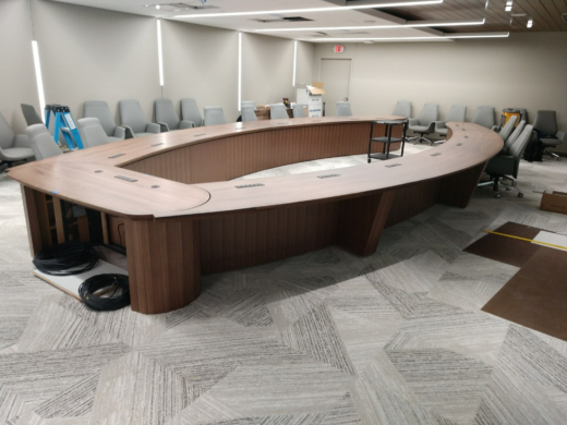 Retractable Conference Table at Spectrum Health in Grand Rapids, Michigan