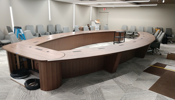 Retractable Conference Table at Spectrum Health in Grand Rapids, Michigan